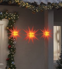 LED-Weihnachtssterne 3 Stk. Faltbar Rot