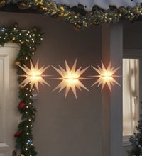 LED-Weihnachtssterne 3 Stk. Faltbar Weiß