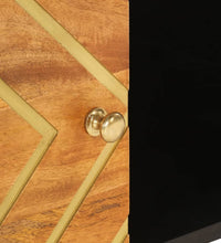 Couchtisch Braun und Schwarz 80x50x40 cm Massivholz Mango