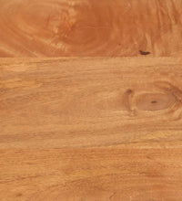 Couchtisch Braun und Schwarz 80x50x40 cm Massivholz Mango