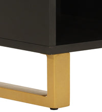 TV-Schrank Braun und Schwarz 100x33,5x46 cm Massivholz Mango