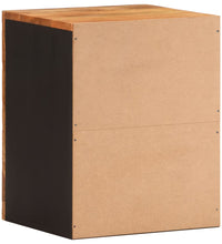 Wand-Badschrank Braun und Schwarz Massivholz Mango