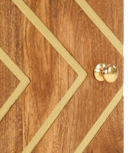 Wand-Badschrank Braun und Schwarz Massivholz Mango