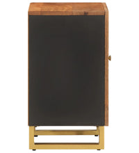 Badschrank Braun und Schwarz 38x33,5x58 cm Massivholz Mango