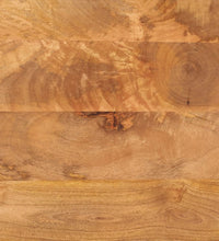 Beistellschrank Braun und Schwarz 40x33,5x75 Massivholz Mango