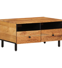 Couchtisch 80x54x40 cm Massivholz Akazie