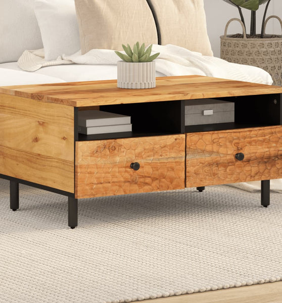 Couchtisch 80x54x40 cm Massivholz Akazie