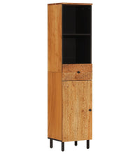 Badschrank 38x33x160 cm Massivholz Akazie