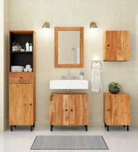 Badschrank 38x33x160 cm Massivholz Akazie