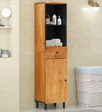 Badschrank 38x33x160 cm Massivholz Akazie