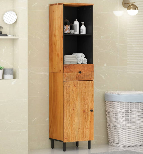 Badschrank 38x33x160 cm Massivholz Akazie