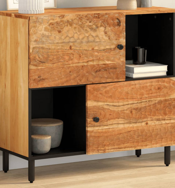 Beistellschrank 80x33x75 cm Massivholz Akazie