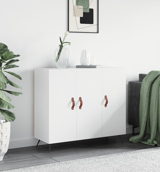 Sideboard Weiß 90x34x80 cm Holzwerkstoff