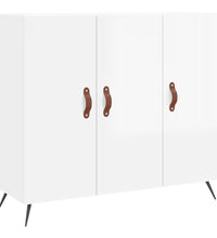 Sideboard Hochglanz-Weiß 90x34x80 cm Holzwerkstoff