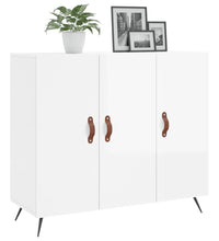 Sideboard Hochglanz-Weiß 90x34x80 cm Holzwerkstoff