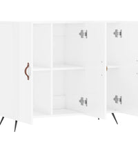 Sideboard Hochglanz-Weiß 90x34x80 cm Holzwerkstoff