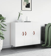 Sideboard Hochglanz-Weiß 90x34x80 cm Holzwerkstoff