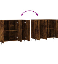 Sideboard Räuchereiche 90x34x80 cm Holzwerkstoff