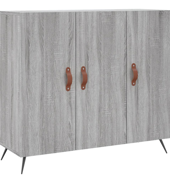 Sideboard Grau Sonoma 90x34x80 cm Holzwerkstoff