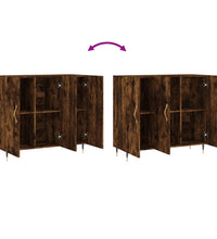 Sideboard Räuchereiche 90x34x80 cm Holzwerkstoff
