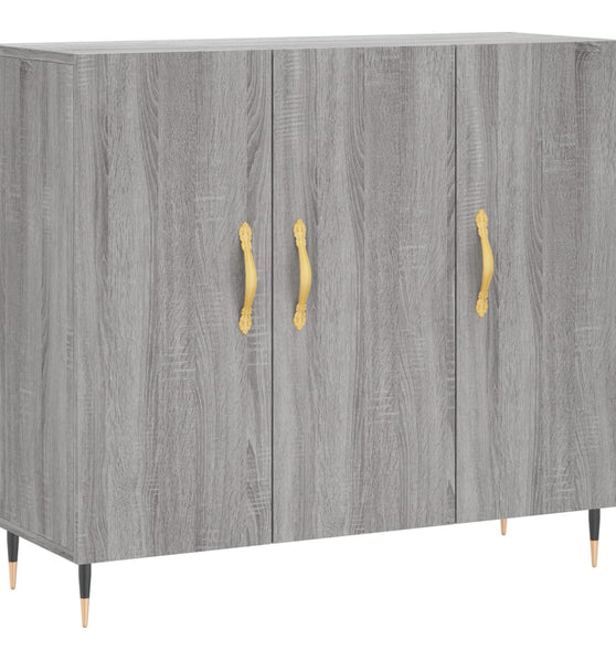 Sideboard Grau Sonoma 90x34x80 cm Holzwerkstoff