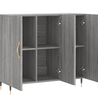 Sideboard Grau Sonoma 90x34x80 cm Holzwerkstoff