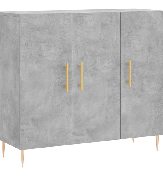 Sideboard Betongrau 90x34x80 cm Holzwerkstoff