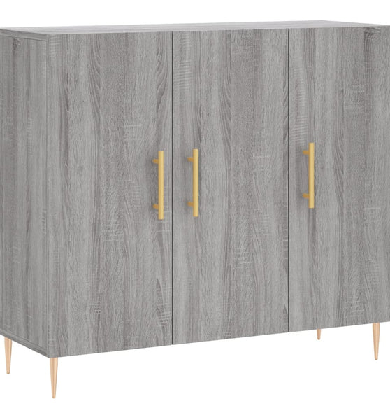 Sideboard Grau Sonoma 90x34x80 cm Holzwerkstoff