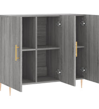 Sideboard Grau Sonoma 90x34x80 cm Holzwerkstoff