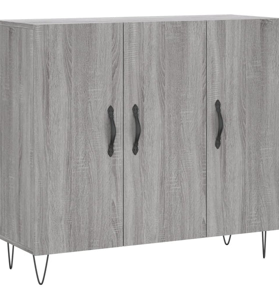 Sideboard Grau Sonoma 90x34x80 cm Holzwerkstoff