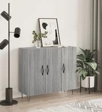 Sideboard Grau Sonoma 90x34x80 cm Holzwerkstoff