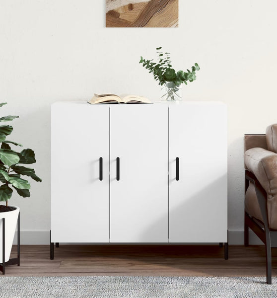 Sideboard Weiß 90x34x80 cm Holzwerkstoff