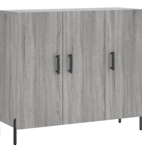 Sideboard Grau Sonoma 90x34x80 cm Holzwerkstoff