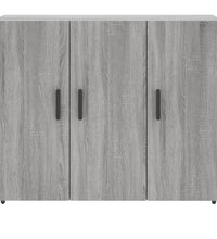 Sideboard Grau Sonoma 90x34x80 cm Holzwerkstoff