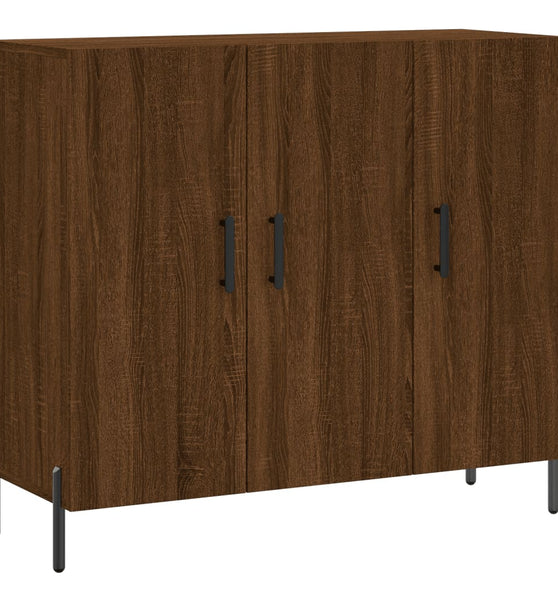 Sideboard Braun Eichen-Optik 90x34x80 cm Holzwerkstoff