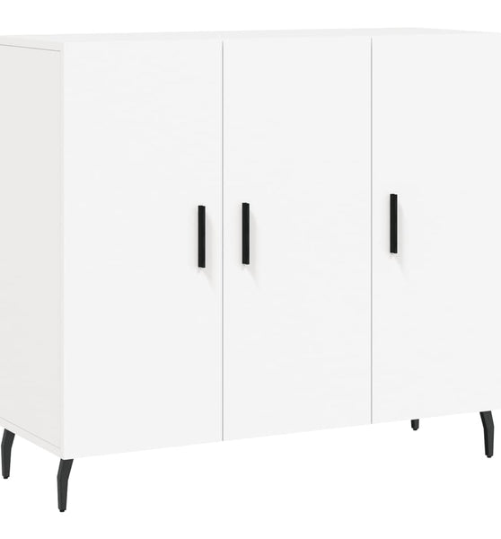 Sideboard Weiß 90x34x80 cm Holzwerkstoff