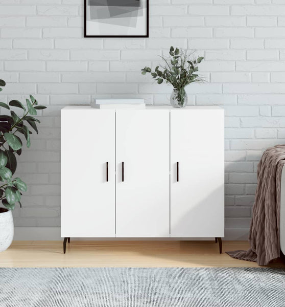 Sideboard Weiß 90x34x80 cm Holzwerkstoff