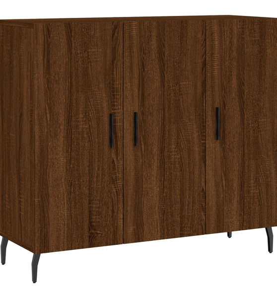 Sideboard Braun Eichen-Optik 90x34x80 cm Holzwerkstoff