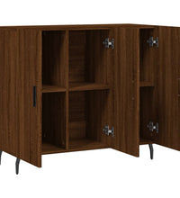 Sideboard Braun Eichen-Optik 90x34x80 cm Holzwerkstoff