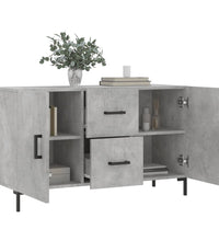 Sideboard Betongrau 100x36x60 cm Holzwerkstoff