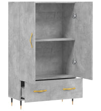 Highboard Betongrau 69,5x31x115 cm Holzwerkstoff