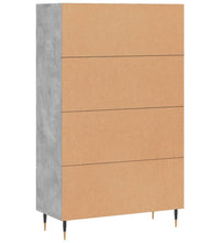 Highboard Betongrau 69,5x31x115 cm Holzwerkstoff