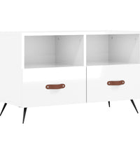 TV-Schrank Hochglanz-Weiß 80x36x50 cm Holzwerkstoff