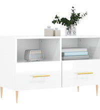 TV-Schrank Hochglanz-Weiß 80x36x50 cm Holzwerkstoff