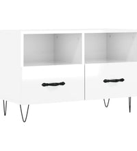 TV-Schrank Hochglanz-Weiß 80x36x50 cm Holzwerkstoff