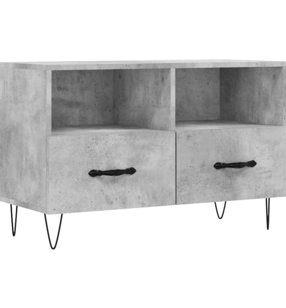 TV-Schrank Betongrau 80x36x50 cm Holzwerkstoff