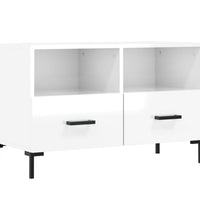 TV-Schrank Hochglanz-Weiß 80x36x50 cm Holzwerkstoff