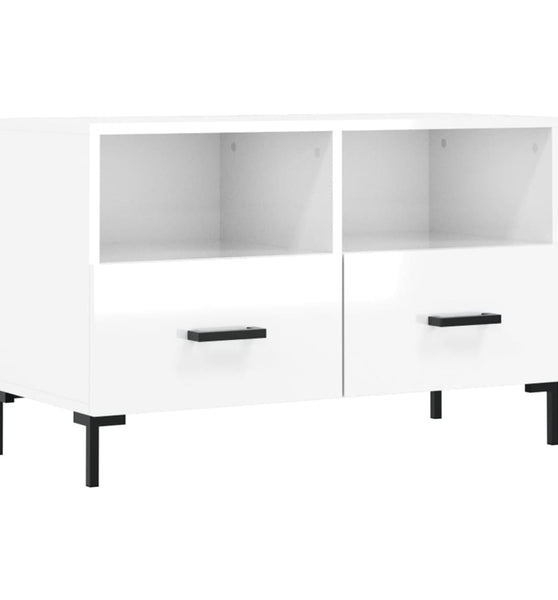 TV-Schrank Hochglanz-Weiß 80x36x50 cm Holzwerkstoff