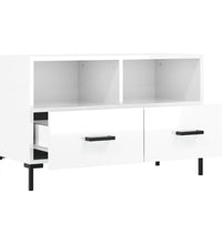 TV-Schrank Hochglanz-Weiß 80x36x50 cm Holzwerkstoff