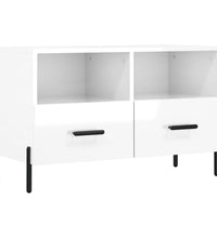 TV-Schrank Hochglanz-Weiß 80x36x50 cm Holzwerkstoff